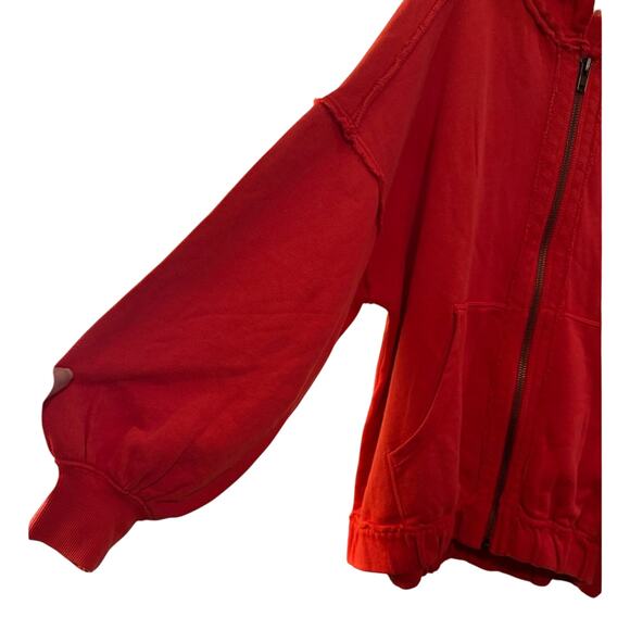 FREE PEOPLE Lucky Zip Up Slouchy Hoodie Jacket Size M New w/o Tag MSRP $148 SOO - Picture 6 of 11